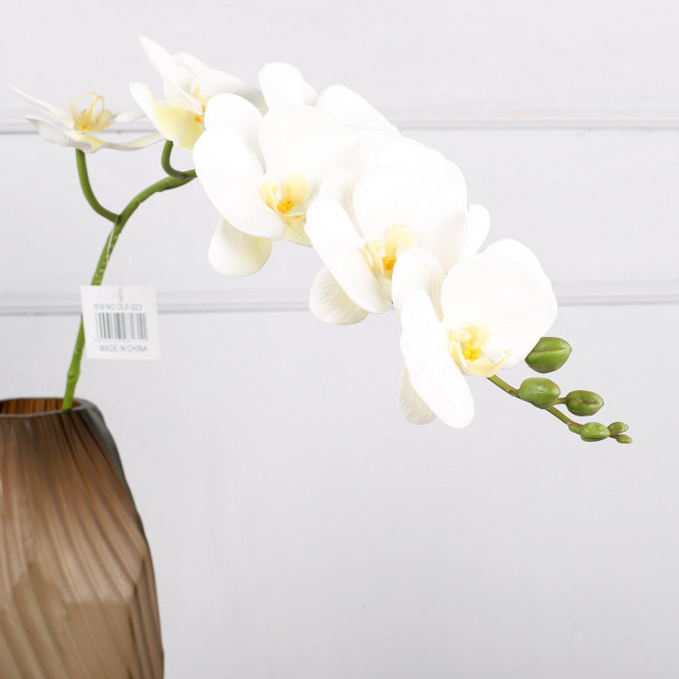 Realistic 3D Silicone Cotton Orchid Stem - Stunning Spotted Faux Flowers for Home, Bedroom, Hotel, and Wedding Decor