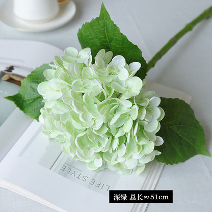 Realistic Hydrangea Faux Flowers -  Touch Moisture-Resistant Floral Decor for Living Room and Bedroom - Perfect for Photography Props and Elegant Home Accents