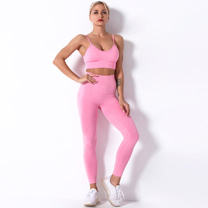 Low Cut Back Support Bra and High Waisted Peach Lift Yoga Pants Set for Comfort and Performance in Your Fitness Routine