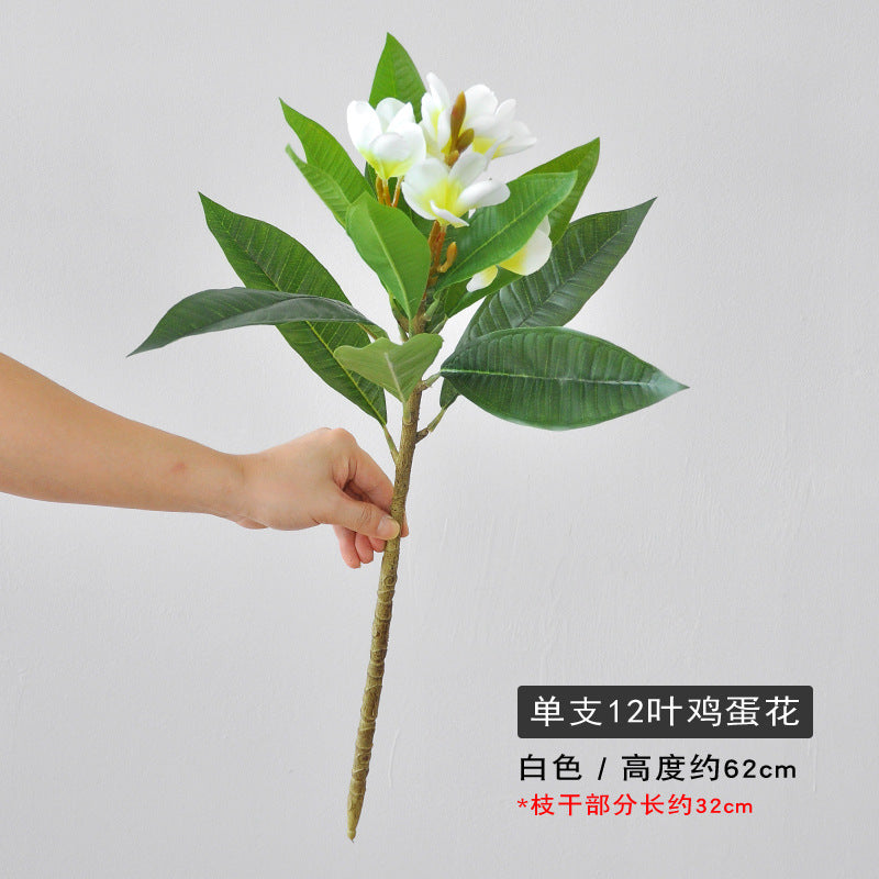 Lifelike Egg Flower Artificial Plant for Home Décor - Stunning Decorative Greenery for Living Room and Garden Landscapes