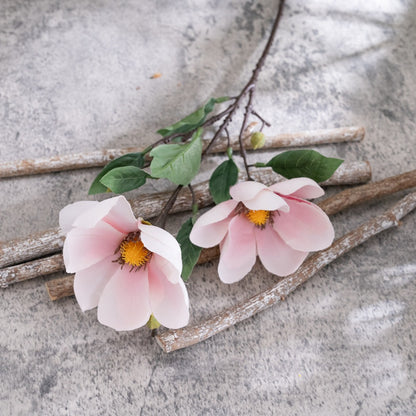 Stunning Single Stem Magnolia Silk Flower for Wedding Celebrations | Elegant Home Décor GF15677 - Perfect for Indoor and Outdoor Arrangements