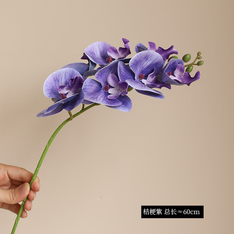 Lifelike Single Stem 7-Head Touch-Feel Orchid Flower - Elegant Home Decor for Flower Arrangements, Wedding Decorations, and Special Events