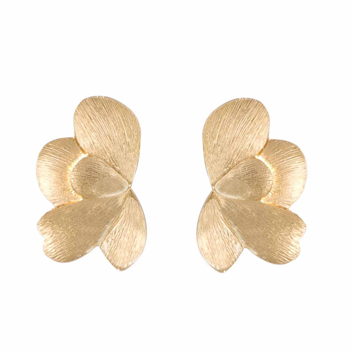 Exaggerated Vintage-Inspired Alloy Luxury Petal Blossom Earrings for Women - Unique, Eye-Catching Design Perfect for Any Occasion