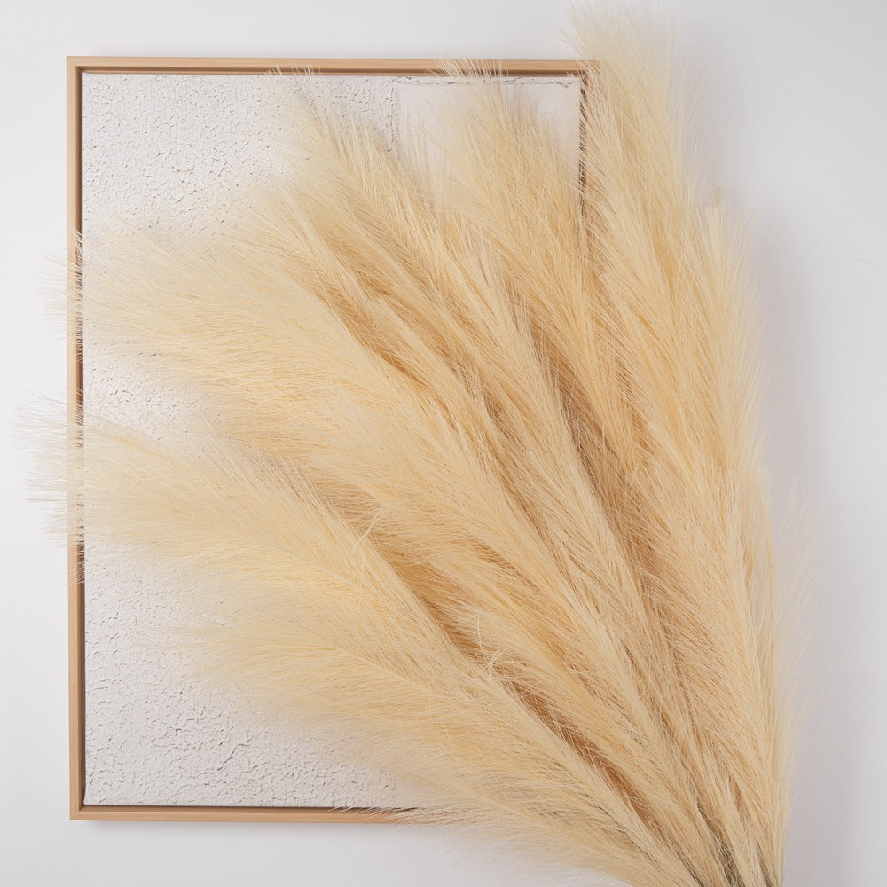 Detachable Four-Section 110cm Pampas Grass Fake Flowers - Versatile and Lifelike Faux Floral Décor for Elegant Home Arrangements (Model MW61215)