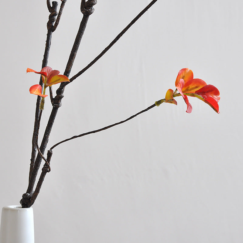 Realistic Artificial Red Leaf Willow Vines – Perfect for Home and Hotel Décor, Long Branches, Dried Vine Aesthetic for Stunning Floral Arrangements