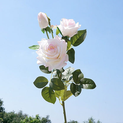 Realistic Moisture-Enhancing Crystal Rose - Luxurious Fake Flowers for Home Décor, Weddings, and Photography Studios