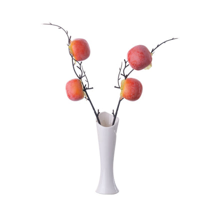 Stylish Ayaka Two-Headed Persimmon Artificial Flowers - Trendy Home Decor for Weddings and Celebrations - MW65402