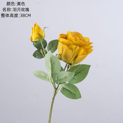 Elegant Artificial Rose Bouquet in INS Style – Perfect for Home Decor and Wedding Celebrations – Feather-light Faux Flowers by Yugetsu, Model YC1117