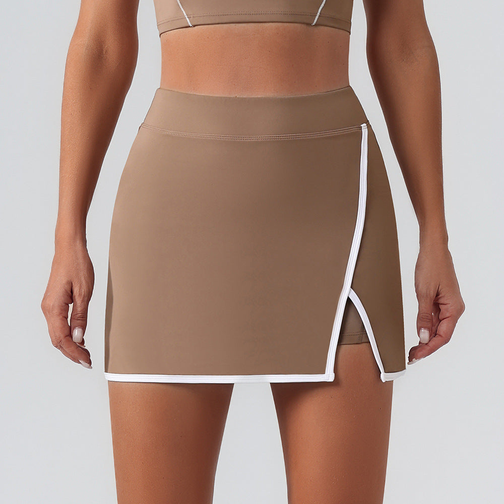 High Waisted Breathable Yoga Skort Mini Skirt with Built In Shorts for Running Fitness and Tennis Anti Exposure Sports Skirt with Comfort and Flexibility