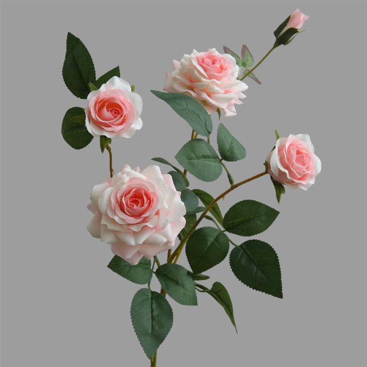 Stunning 5-Piece Artificial Rose Cluster - Elegant Faux Floral Decorations for Home Décor, Creative Floral Displays, and Perfect Photography Props