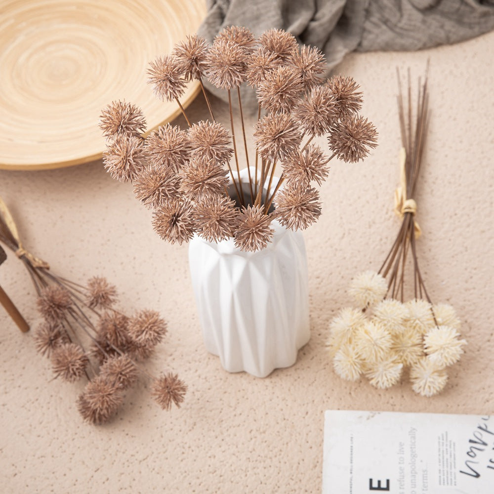 Small/Succulent Ball Flower Bouquet - Realistic Faux Green Plants for Wedding Decor and Crafts | YC1081 - Perfect for Home Decoration, Events, and Gift Giving