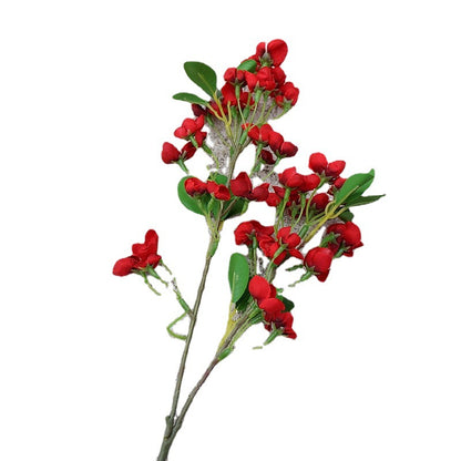 Realistic Faux Apple Blossom Branch - 2-Branch Artificial Flowers for Weddings, Home Decor, and Photography Enhancements