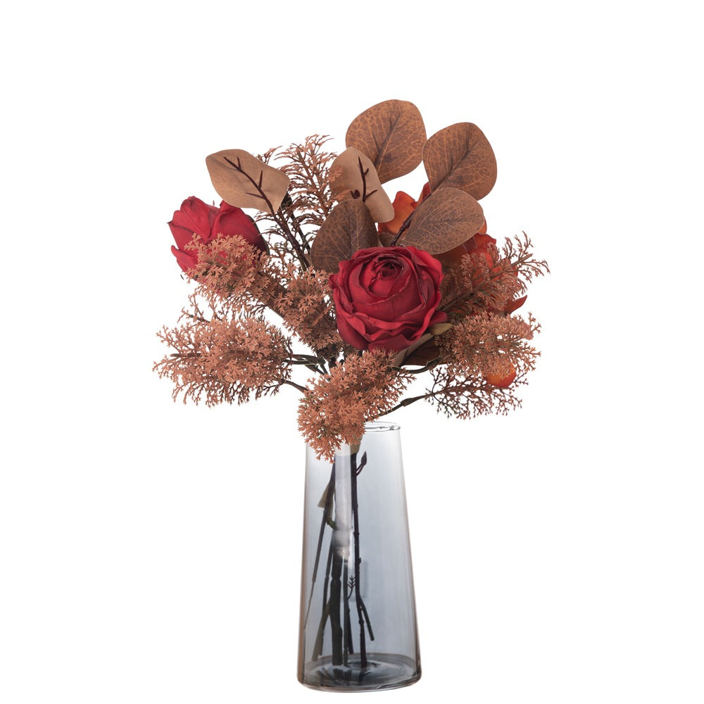 Realistic Moonlight Dry Flower Decorative Bouquet - Elegant Wedding Handheld Floral Arrangement & Wall Hanging CF01102