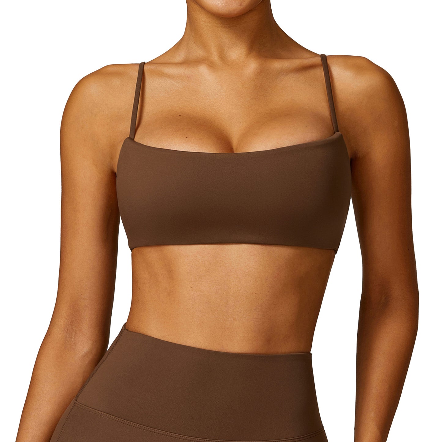 Indoor Layering Yoga Sports Bra with Quick Dry Features Slim Fit Workout Top Model 8579 for Comfort and Performance