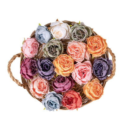 Stunning Faux Peony Flower Bouquet Box - Elegant Home Decor, Realistic Artificial Roses, Perfect for Weddings & Special Occasions - Model MW07303