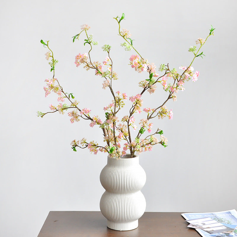 Lifelike Snowy Willow Branch Home Decor - Elegant Artificial Snowy Flower Arrangement for Hotels, Rentals, and Weddings