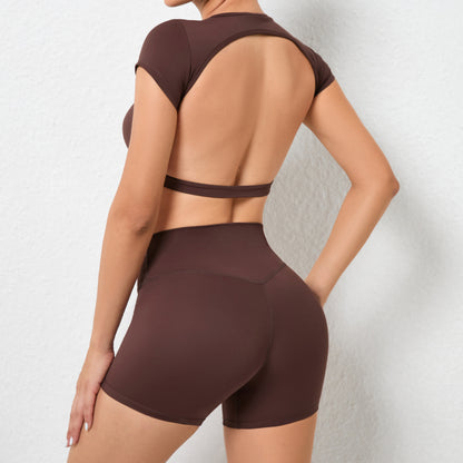 High Waisted Butt Lifting Yoga Set for Women Stretchy Tummy Control Fitness Wear for Quick Drying Comfort and Peachy Curves