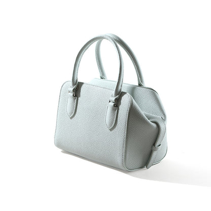 Real Leather Women's Large Capacity Zipper Crossbody Bag Chic Boston Handbag for Fashionable Women