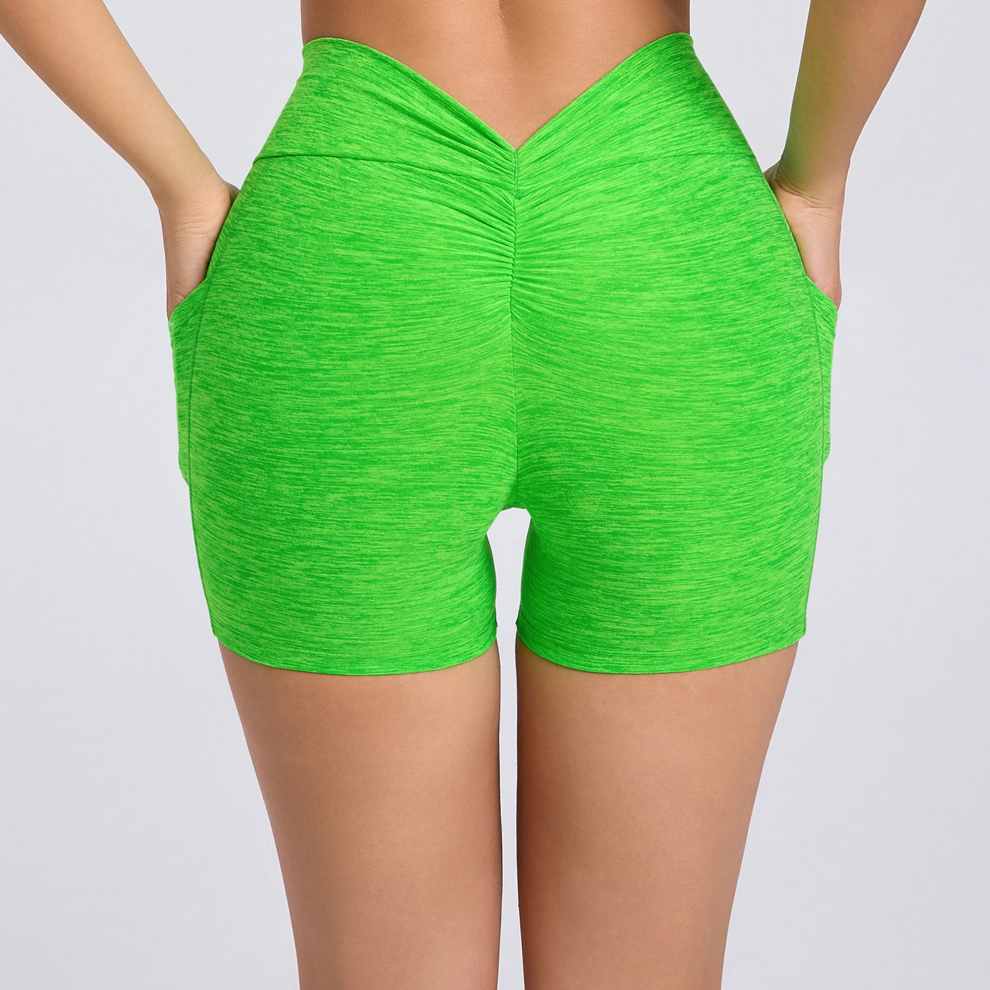 High Waisted Quick Dry Yoga Shorts with Side Pockets for Comfort Butt Lifting Design for a Flattering Fit for Gym and Outdoor Workouts