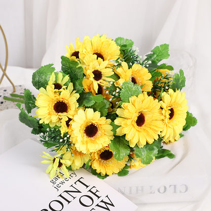 Realistic Snowflake Sunflower Simulation Flower Bouquet for Living Room Decoration - Perfect for Home Decor, Events, and Landscaping Projects