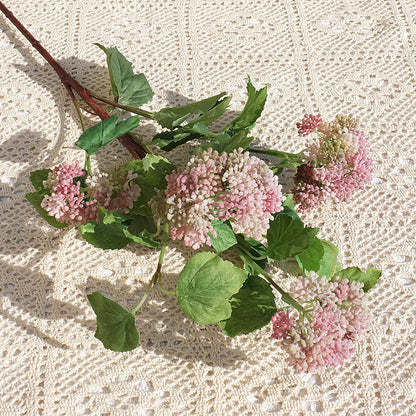 Realistic Faux Hydrangea Silk Flowers - 4-Headed Decorative Home Accents for Weddings, Photography, and Elegant Decor