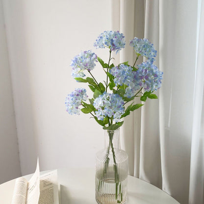 Vibrant 4-Head Hydrangea Bouquet - Realistic Faux Floral Arrangement for Home Décor, Dining Table Centerpiece, and Wedding Bouquets - Perfect for Elegant Celebrations and Special Occasions