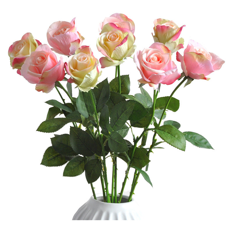 Realistic Touch Hydrating Rose Faux Flower - Single Edged Bloom for Home Decor, Weddings, and Bouquets - Perfect for Lasting Beauty