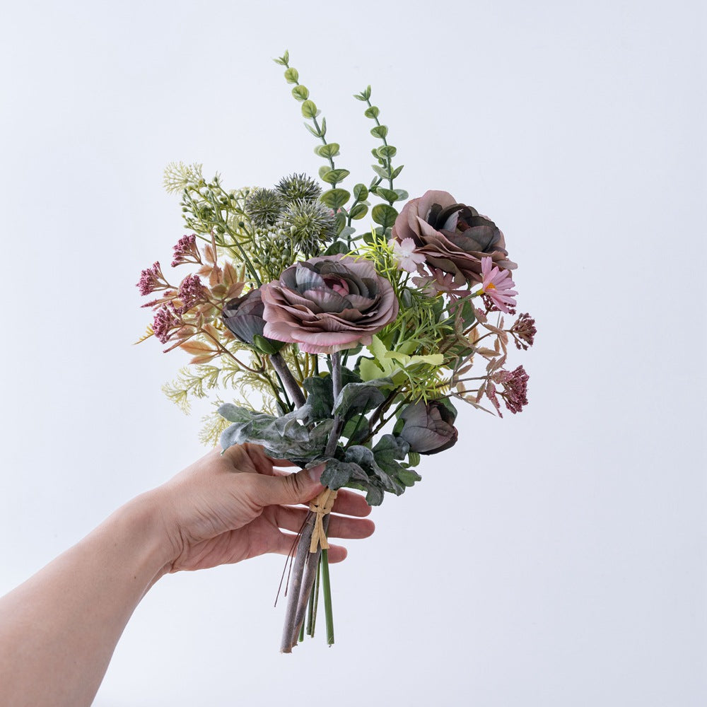 Elegant Artificial Flower Bouquet by Rain Palace - Luxurious Home Décor, Stunning Wedding Handheld Floral Arrangement, Exquisite Rose Wall Décor - Model CF01461