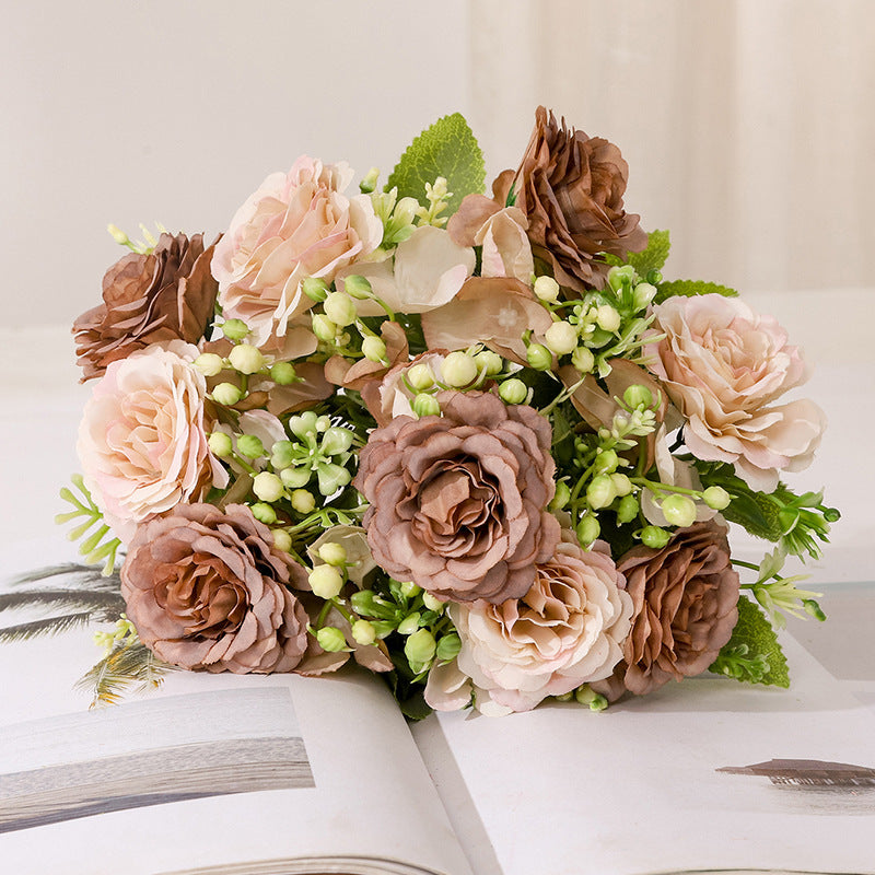 Stunning Artificial Floral Arrangement with Classic Peony, Rose, and Hydrangea for Weddings and Home Decor - Timeless Elegance and Versatile Style