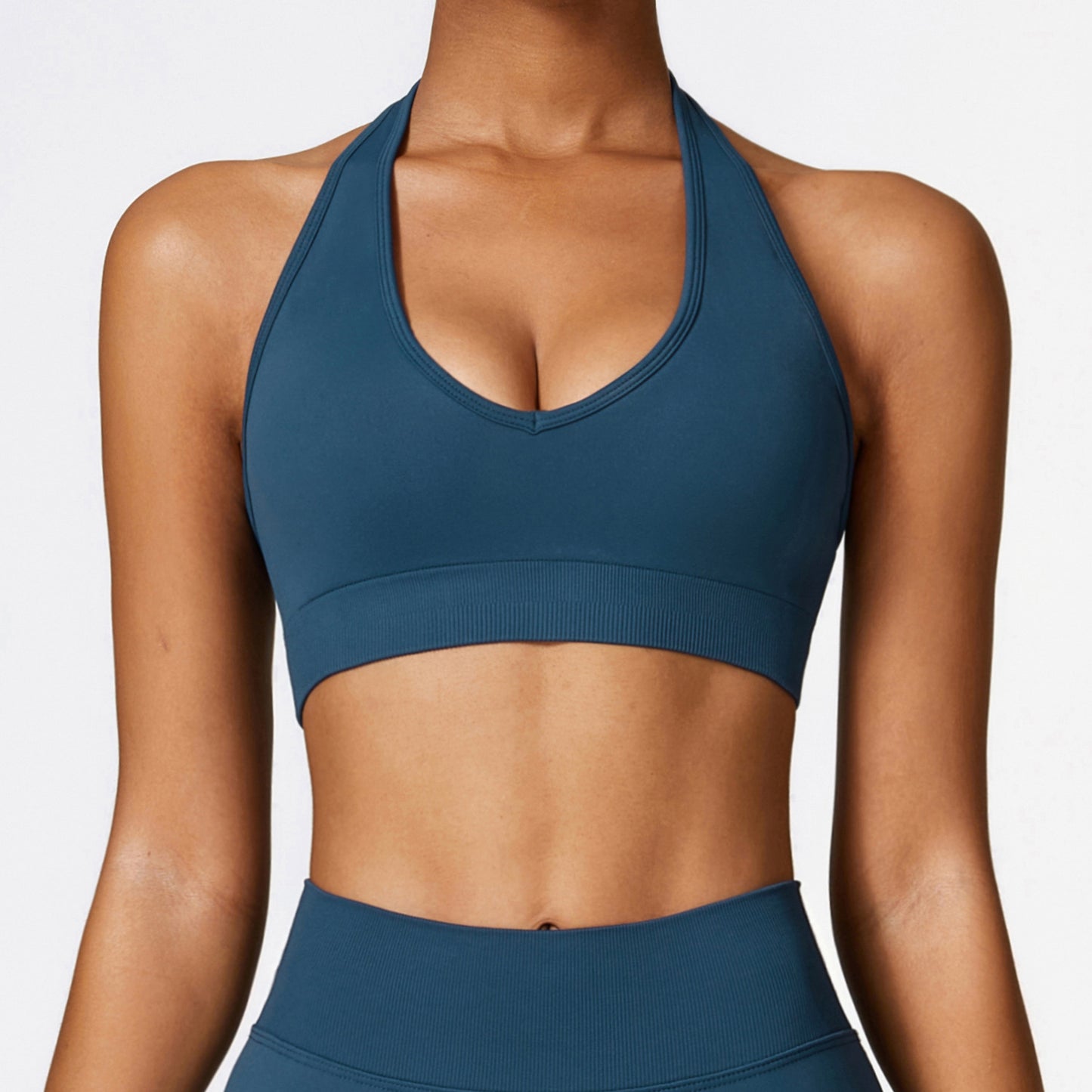 Seamless High Performance Yoga Sports Bra with Racerback Design for Active Support for Running Workouts and High Intensity Training Model 7318