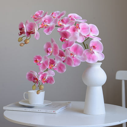 Luxury Orchid Faux Flower Arrangement for Home Décor - Soft Touch, Moisture-Resistant, Elegant Centerpiece for Dining Tables and Sophisticated Floral Displays