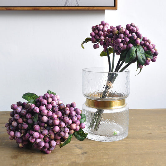 Artificial Berry Bouquet - Realistic Faux Flowers for Nordic Wedding Celebrations, Home Decor, and Photography Backdrops