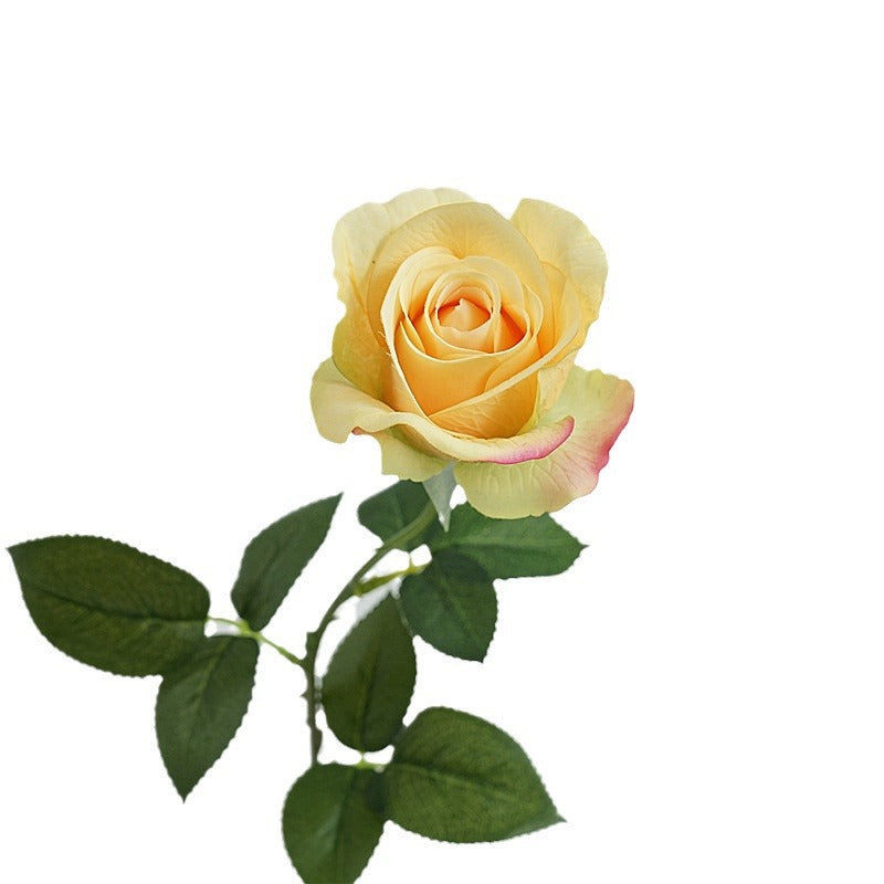 Luxury Touch Moisturizing Rose Single Stem Decoration - Elegant Diana Minimalist Fresh Desktop Ornament for Weddings & Floral Arrangements