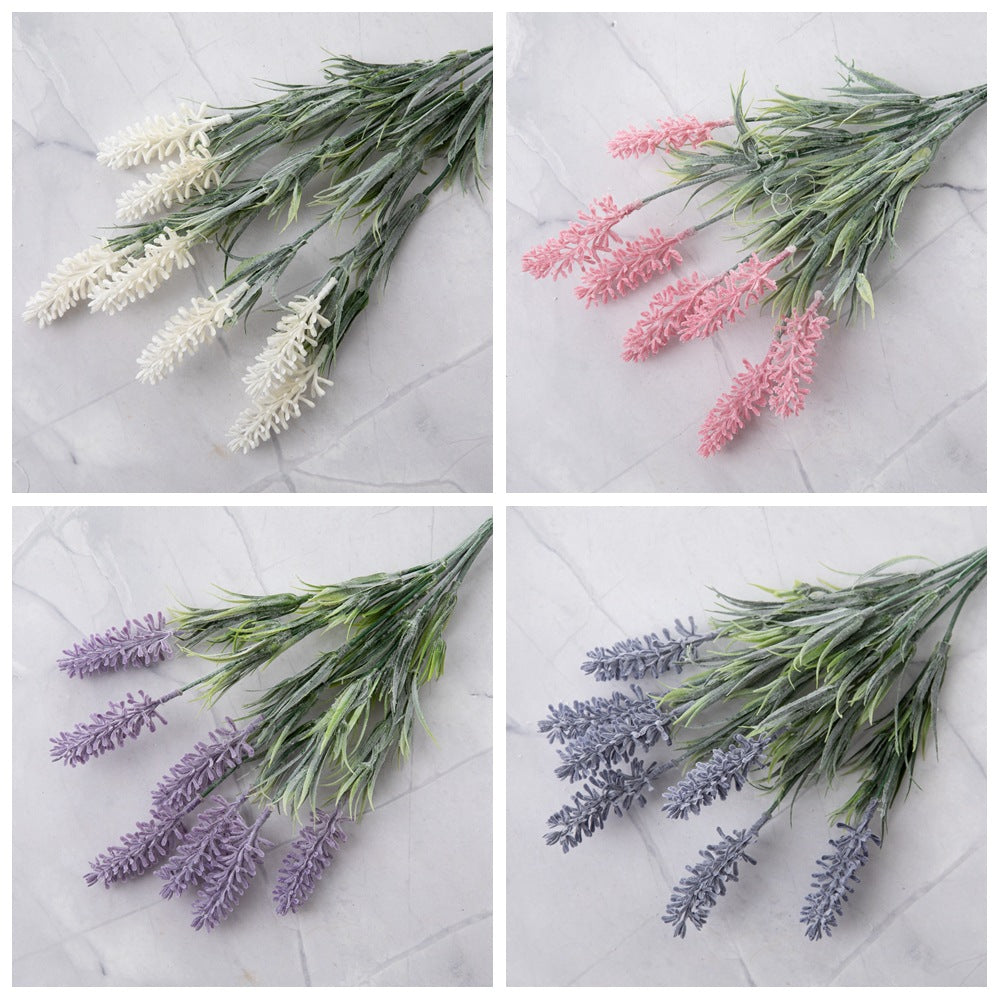 Realistic Lavender Plastic Flowers for Home Decor – Perfect for Weddings, Handheld Bouquets, and Wall Decorations – MW53458