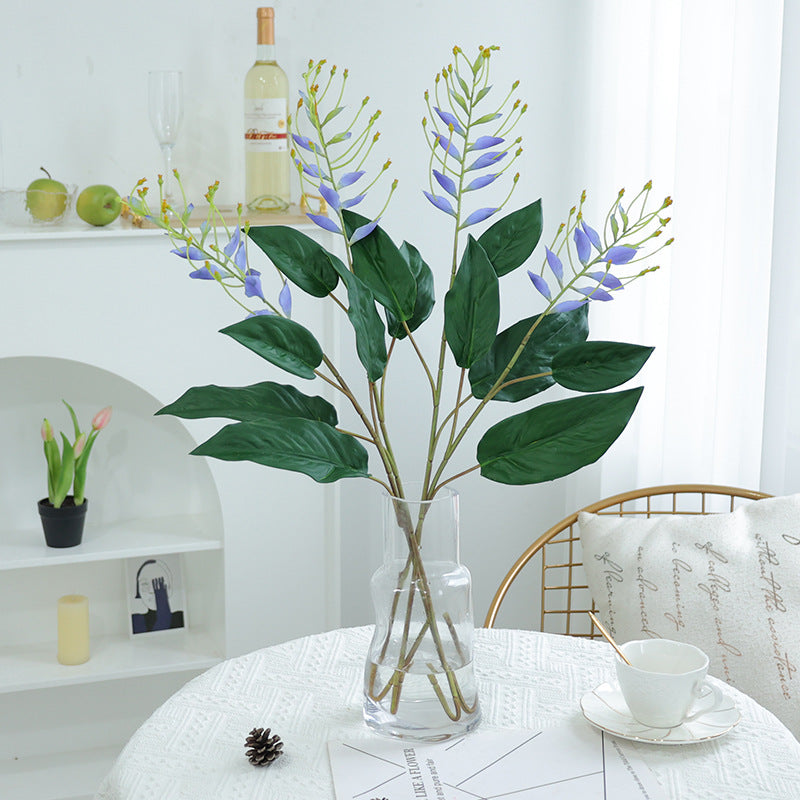 Single Stem Realistic Crab Claw Orchid - Stunning Faux Flower for Scandinavian Home Decor, Perfect for Photography Props and Elegant Arrangements