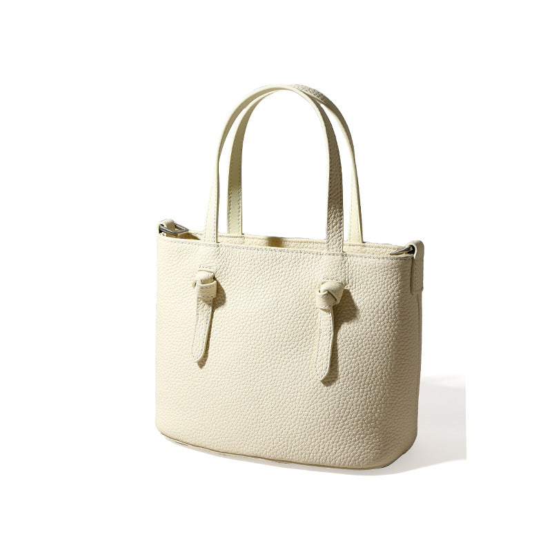 Japanese Style Luxury Women's Crossbody Bag Chic and Minimalist Genuine Leather Bucket Bag for Spring Summer Blend of Class and Practicality