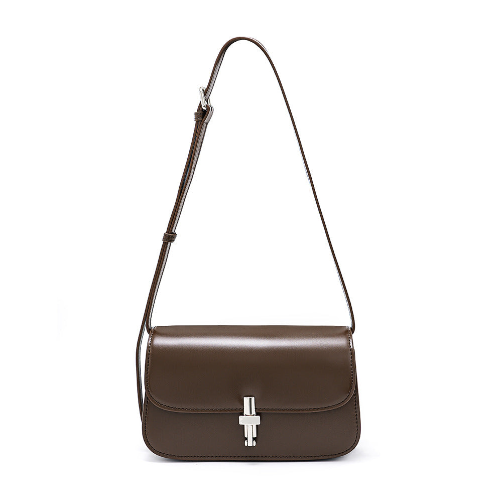 Chic French Inspired Mini Square Crossbody Bag Luxurious Vintage Design High Quality Genuine Leather for Commuting and Everyday Versatility