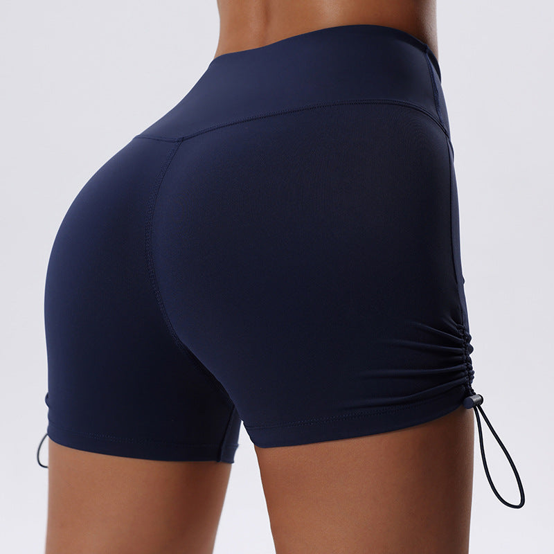 Summer Peach Butt Lifting Fitness Shorts for Women High Elasticity Yoga Shorts with Three Quarter Length for Comfort and Style