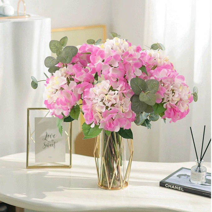 Luxurious 3D Touch Hydrangea Artificial Flower Bouquet for Wedding Decor and Home Living – Stunning Floral Arrangement for Elegant Living Rooms