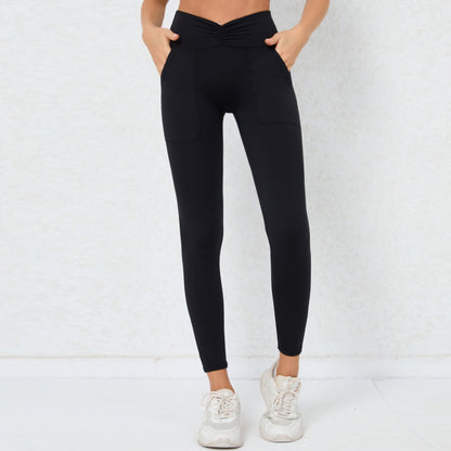 High Waisted Pocketed Quick Dry Leggings for Women Sculpting Flattering and Comfortable Athleisure Yoga Pants for Running and Gym Workouts