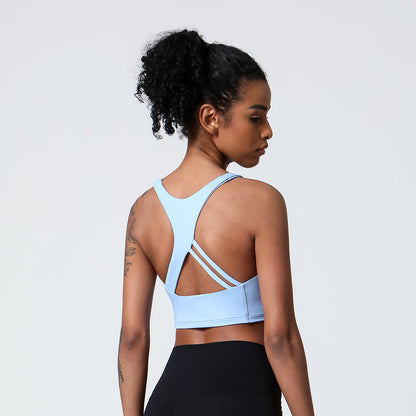 High Impact Women's Sports Bra with Back Support Ideal for Running Yoga and Intense Workouts