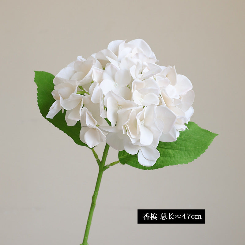 Realistic Quality Feel Hydrangea Faux Flower - Lifelike Decorative Piece for Living Rooms and Bedrooms, Perfect for Photography Props