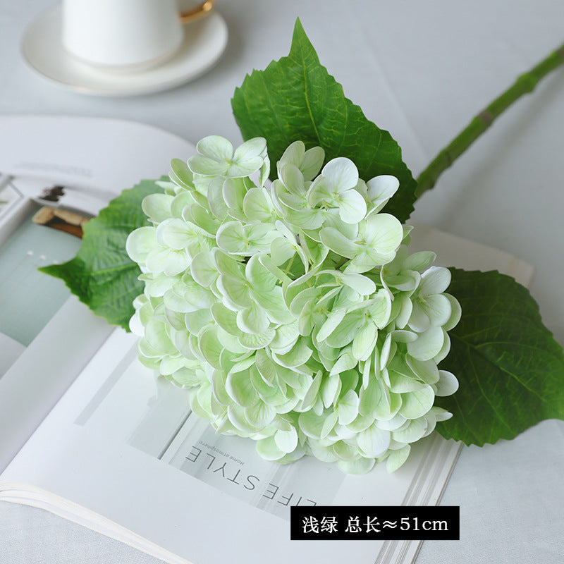 Lifelike Hydrangea Artificial Flower Bouquet for Weddings & Hotel Decor | Satin Feel, Moisture-Proof, Stunning Floral Arrangement Prop