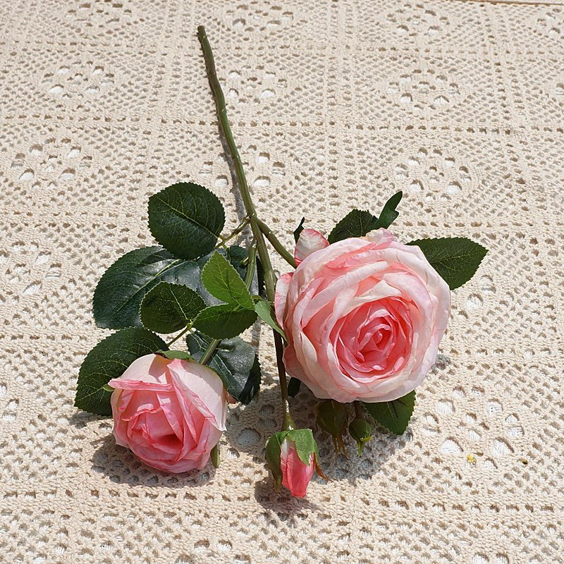 Luxurious Realistic Faux Rose Flowers in Elegant British Style for Home Decor, Wedding Celebrations, and Photography - Soft Touch Decorative Floral Arrangements