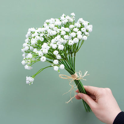 Stunning White Baby's Breath Faux Flowers - 10-Branch Soft Foam Bouquet for Home Decor, Weddings, and Event Decorations