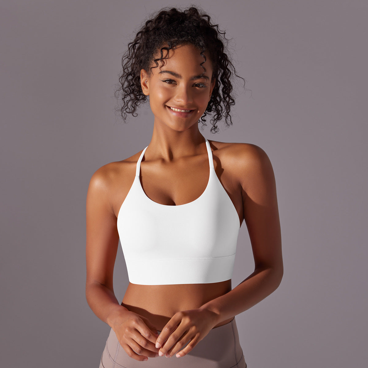 Elevate Your Workout with Our Women's Strappy Back Yoga Bra Triangle Design Supportive Sports Top for Yoga Gym and Everyday Wear