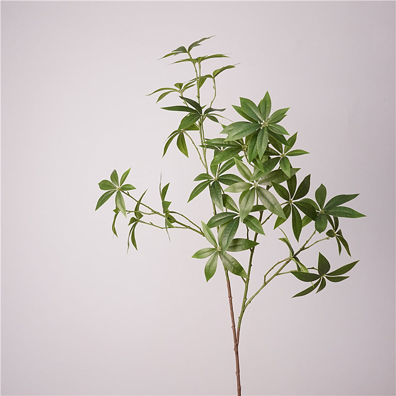 Elegant Nordic-style Faux Green Plant Single Branch Money Tree Decor - Perfect for Indoor Tabletop, Living Room Display, and Home Decoration