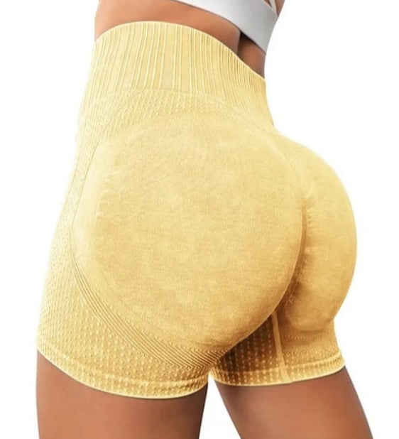 Seamless Sand Washed High Waist Yoga Pants for Butt Lifting Quick Dry Workout Shorts for Comfort and Performance