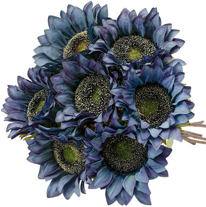 Lifelike Sunflower Silk Flower Bouquet for Stunning Home Decor and Photography Props - Perfect for Living Room Arrangements and Handheld Displays