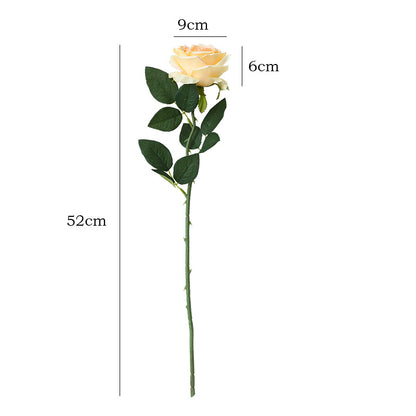 Lifelike Single Large Rose Flower Decoration for Home and Wedding Events - Perfect for Celebrations and Stylish Home Decor